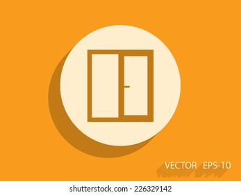 Window icon, vector illustration