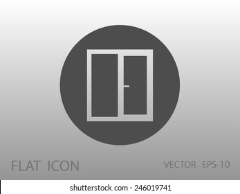 Window icon, vector illustration
