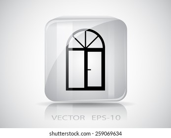Window icon, vector illustration