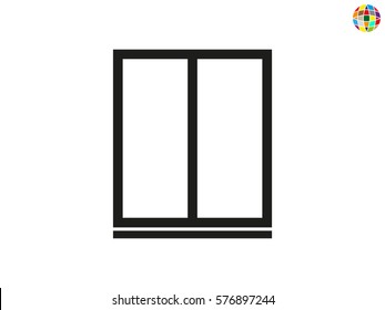 window, icon, vector illustration eps10