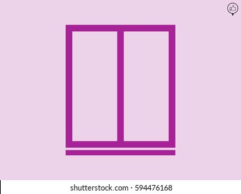 window, icon, vector illustration eps10