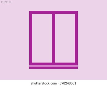 window, icon, vector illustration eps10
