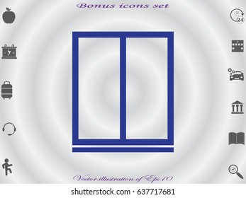 window, icon, vector illustration eps10