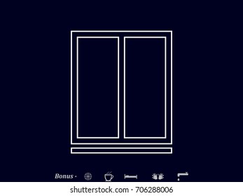 window, icon, vector illustration eps10