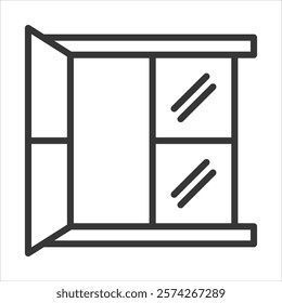 Window Icon Vector Illustration Outline
