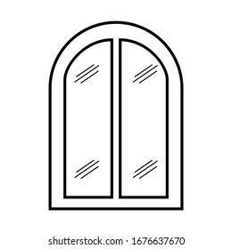 icono de ventana Ilustración vectorial Diseño de señalización