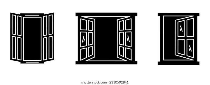 Window icon vector illustration. Stock vector.