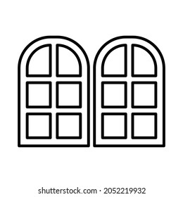 Window icon vector illustration template