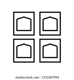 Window icon vector on white background