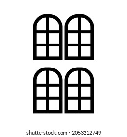 Vector de icono de ventana en fondo blanco