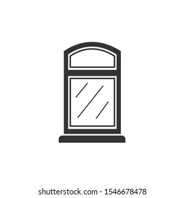 window Icon vector sign isolated for graphic and web design. window symbol template color editable on white background.