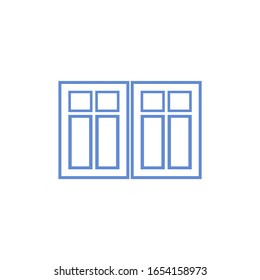 símbolo vectorial de icono de ventana aislado para diseño gráfico y web. plantilla de símbolo de ventana color editable en fondo blanco.