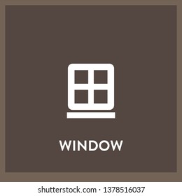 window icon vector. window sign on white background. window icon for web and app