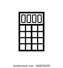 símbolo de símbolo del vector de icono de ventana