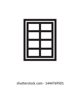 Window icon vector. Simple design on white background.