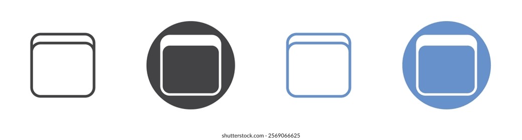 Window icon vector symbol outline sign
