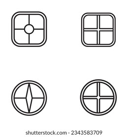 window icon vector template illustration logo design