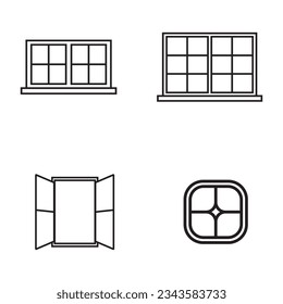 window icon vector template illustration logo design
