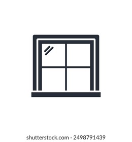 Window icon. vector.Editable stroke.linear style sign for use web design,logo.Symbol illustration.