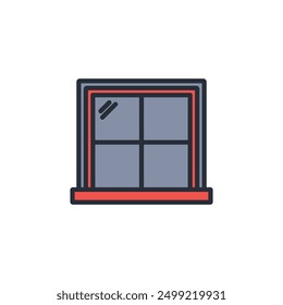 Window icon. vector.Editable stroke.linear style sign for use web design,logo.Symbol illustration.