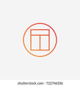 Window icon.gradient illustration isolated vector sign symbol
