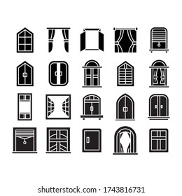 window icons set glyph theme