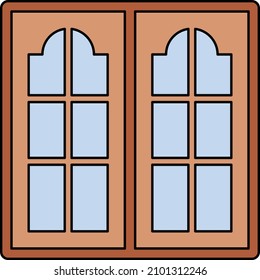 window illustration, looks minimalist and elegant suitable for you to use in your project