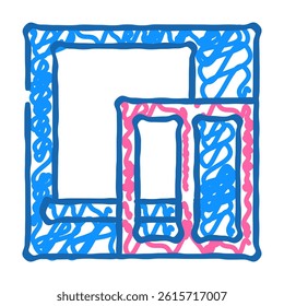 window installation doodle icon sketch vector. window installation sign. isolated symbol illustration
