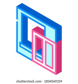window installation isometric icon vector. window installation sign. isolated symbol illustration