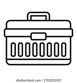 Window installation tool box icon. Outline window installation tool box vector icon for web design isolated on white background