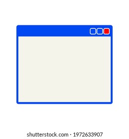 Window interface template. windows browser blank page