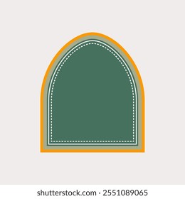 Window Islamic Shape Element. Second Style Arabic Window Shape. Editable Vector