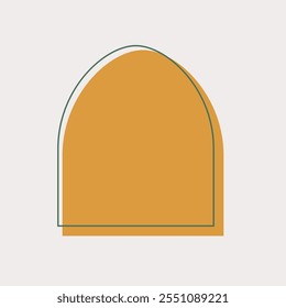 Window Islamic Shape Element. Sixth Style Arabic Window Shape. Editable Vector