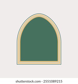 Window Islamic Shape Element. Tenth Style Arabic Window Shape. Editable Vector