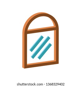 Window isometric icon.Vector illustration.