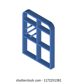 Window isometric left top view 3D icon