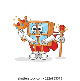 the window king vector. cartoon character