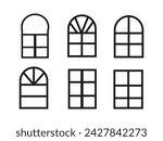 window line art icon set.