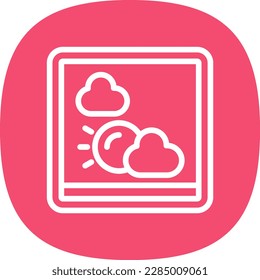 Window Line Curve Vector Icon Design