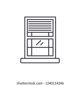 Window line icon concept. Window vector linear illustration, symbol, sign