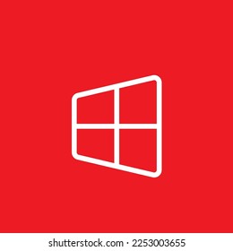 Window line icon. Graphic resource template, vector illustration.