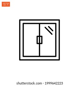 Window Line Icon Vector Illustration Design