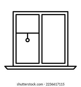 Window line icon. Vector illustration isolated on white background
