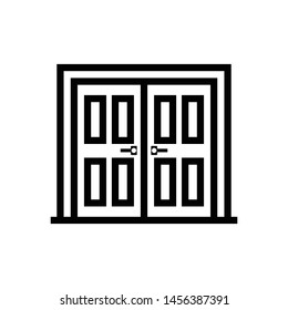 Window line icon vector minimal window line icons