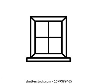 Window line icon. Vector symbol in trendy flat style on white background. Window sing for design.