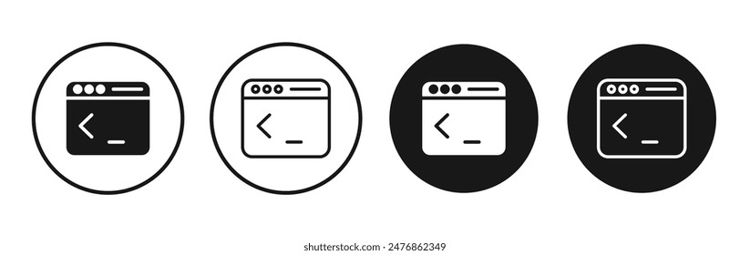 Window line vector icon set.
