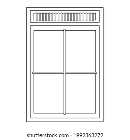 window line vector illustration,
isolated on white background.top view