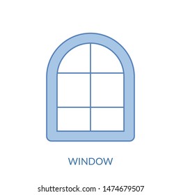 Window linear icon - vector symbol or logo
