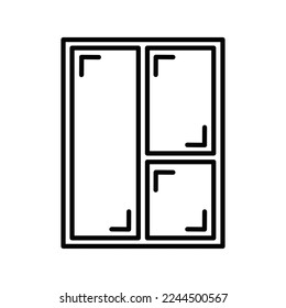 Window linear icon - vector symbol or logo