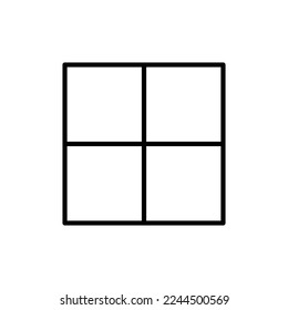 Window linear icon - vector symbol or logo